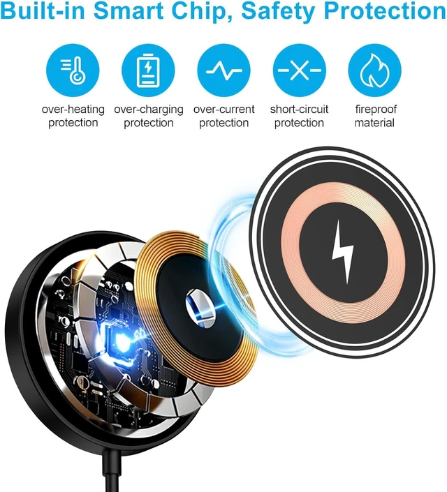 Alt view image 4 of 6 - for Google Pixel 10 11 Pro XL Magnetic Wireless Phone Charger Magsafe Pad