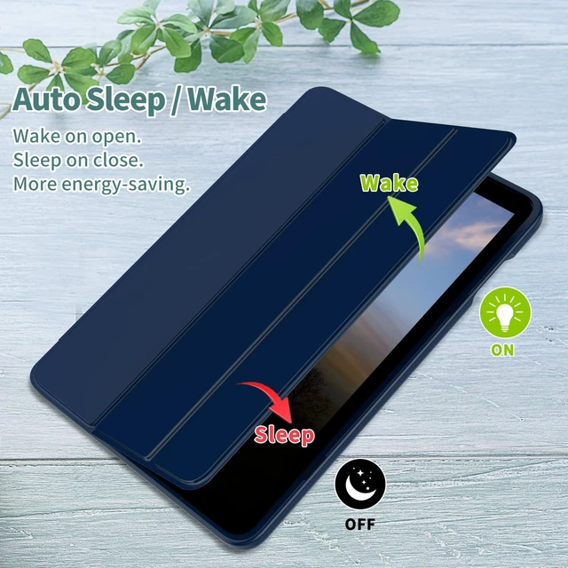 Alt view image 5 of 7 - All-New Fire HD 8 & 8 Plus Tablet Case (12th/10th Generation 2024/2022/2020) Smart Trifold Stand Cover with Soft TPU Back and Auto Wake/Sleep Also for 8in Nokia-Navy Blue