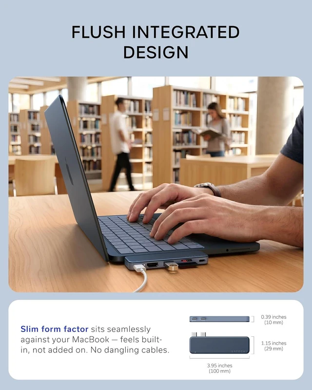 Alt view image 4 of 7 - 6-in-2 USB-C Snap Hub 4K/60Hz HDMI for MacBook Neo Indigo