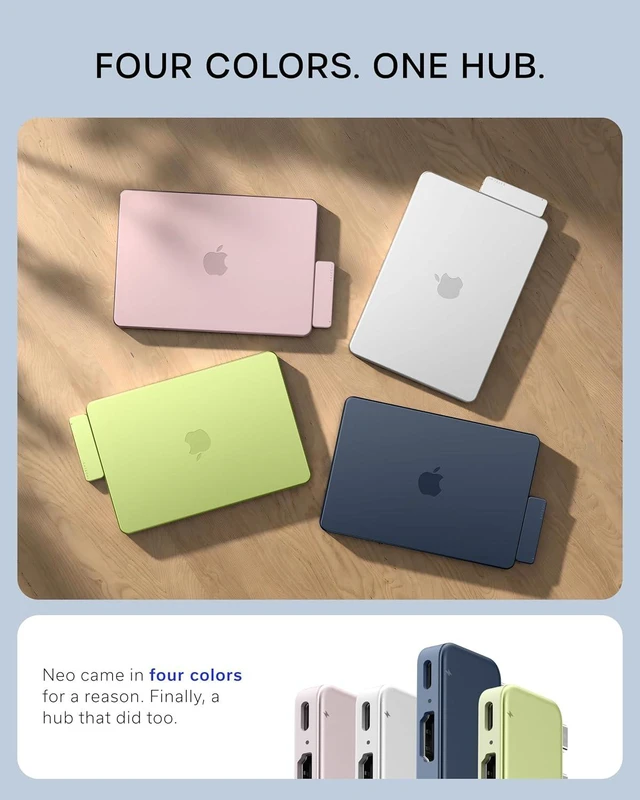 Alt view image 7 of 7 - 6-in-2 USB-C Snap Hub 4K/60Hz HDMI for MacBook Neo Indigo