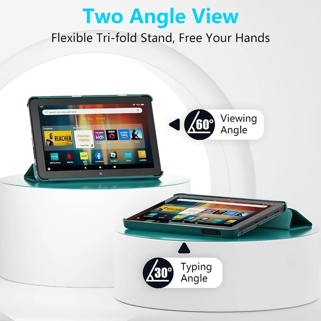 Alt view image 4 of 7 - Case for Fire HD 8 Tablet (12th/10th Gen 2024/2022/2020) Emerald