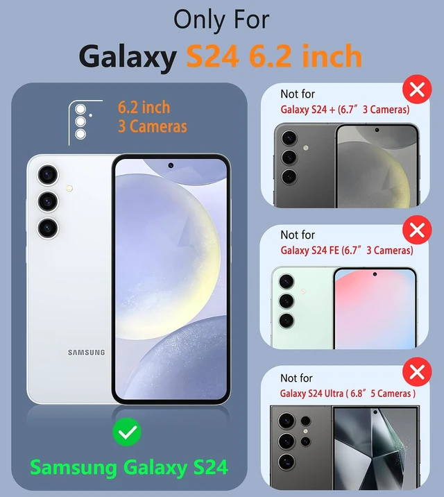 Alt view image 2 of 7 - for Galaxy S24 Case: Dual Layer Non Slip Cover Black