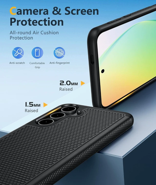 Alt view image 6 of 7 - for Galaxy S24 Case: Dual Layer Non Slip Cover Black