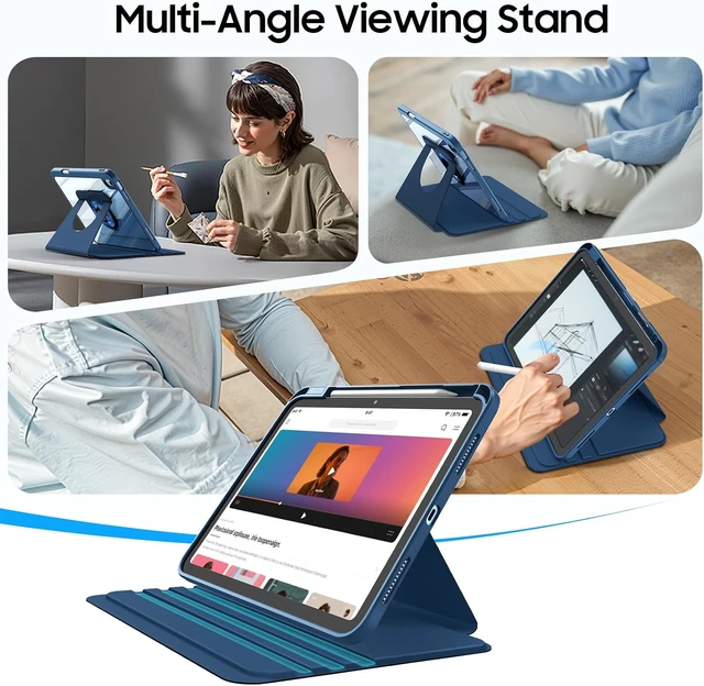 Alt view image 4 of 7 - Fintie Rotating Case for iPad (A16) 11th Gen 11-inch iPad 10th Gen 10.9 in