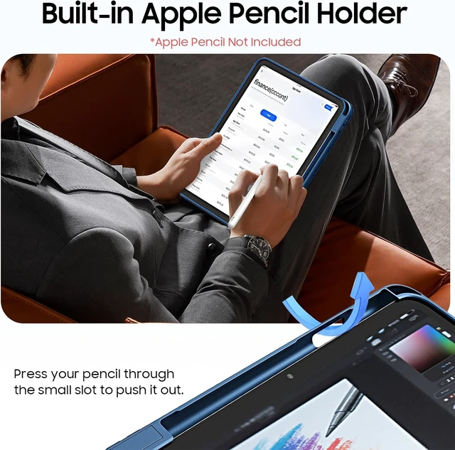Alt view image 6 of 7 - Fintie Rotating Case for iPad (A16) 11th Gen 11-inch iPad 10th Gen 10.9 in
