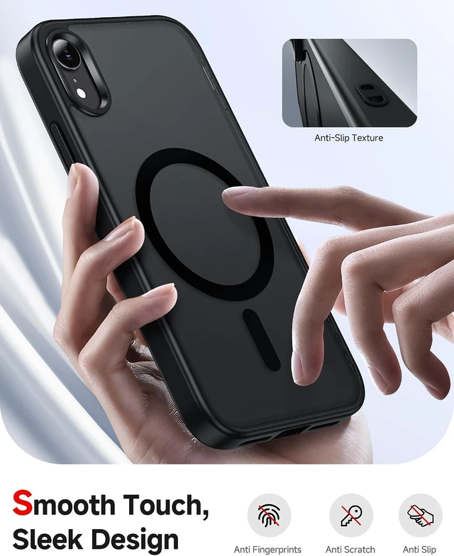 Alt view image 4 of 7 - for iPhone-XR Phone Case with Screen Protector X2 Camera Cover Black