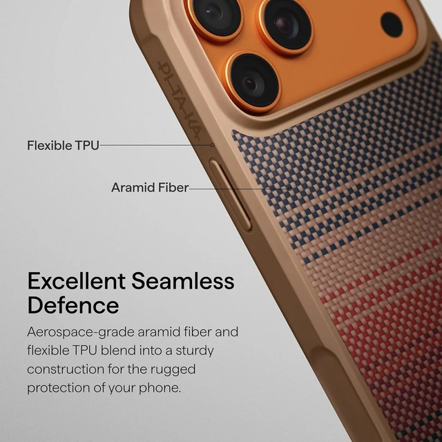 Alt view image 3 of 7 - for iPhone 17 Pro Max Case Military-Grade Aramid Fiber Sunset