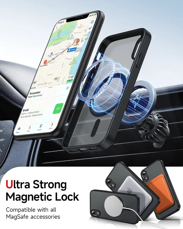 Alt view image 5 of 7 - for iPhone-XR Phone Case with Screen Protector X2 Camera Cover Black