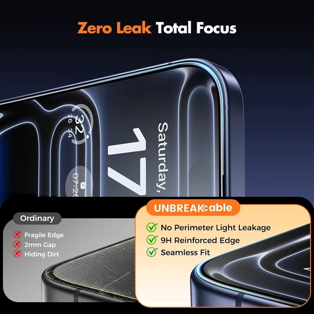 Alt view image 3 of 7 - 3-Pack Screen Protector for iPhone 17 Pro Full Coverage