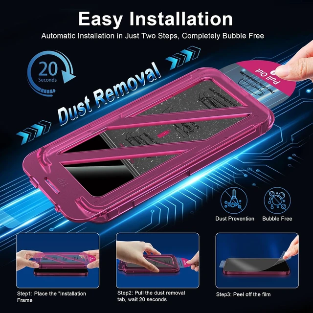 Alt view image 2 of 7 - for iPhone 18 Pro Max Privacy Screen Protector 9H+ Tempered Glass