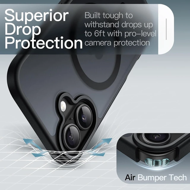Alt view image 4 of 7 - Magnetic Matte Case for iPhone 17 Black