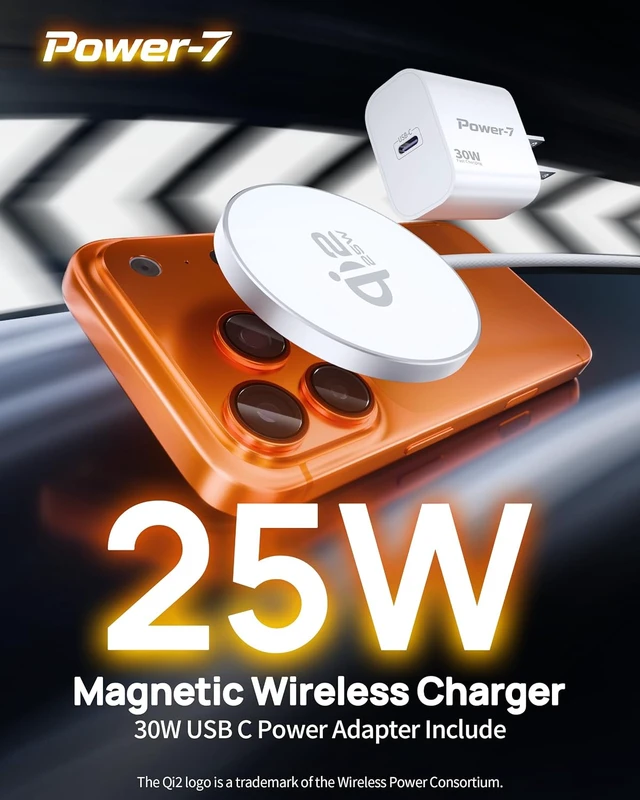 Alt view image 2 of 7 - for iPhone 18 Pro Max Duo 17 16 15 MagSafe Charger 25W 6FT Wireless Charger