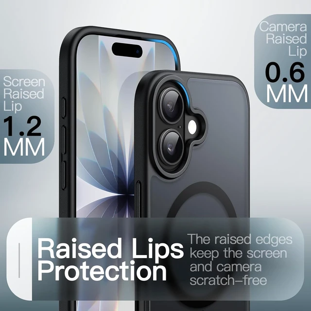 Alt view image 6 of 7 - Magnetic Matte Case for iPhone 17 Black