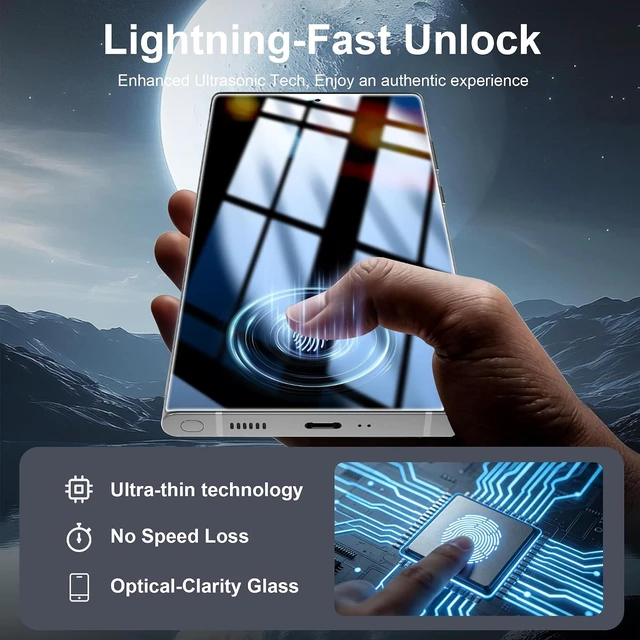 Alt view image 3 of 7 - 3 Pack for Galaxy S24 Ultra Privacy Screen Protector