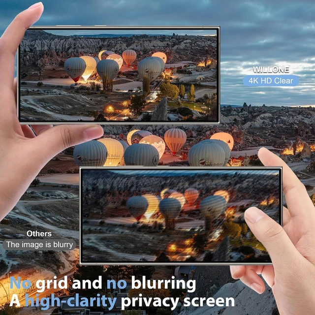 Alt view image 5 of 7 - 3 Pack for Galaxy S24 Ultra Privacy Screen Protector