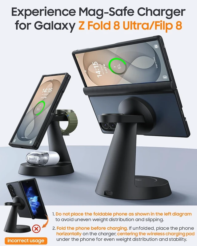 Alt view image 3 of 7 - Magnetic Charger for Galaxy Watch9/Ultra2/S26 Ultra/Zfold8