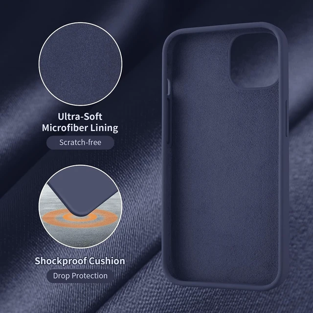 Alt view image 6 of 7 - Designed for iPhone 13 Case/iPhone 14 Case Navy Blue