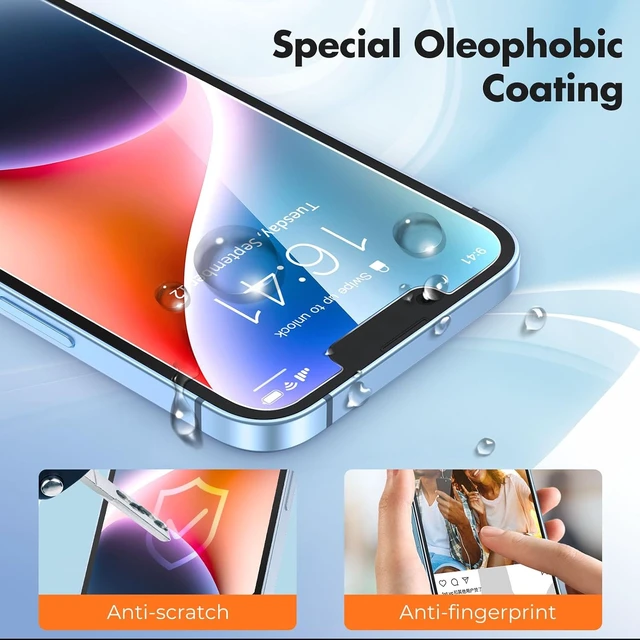 Alt view image 4 of 7 - 3-Pack Screen Protector for iPhone 17e/16e/14/13 9H+ Glass