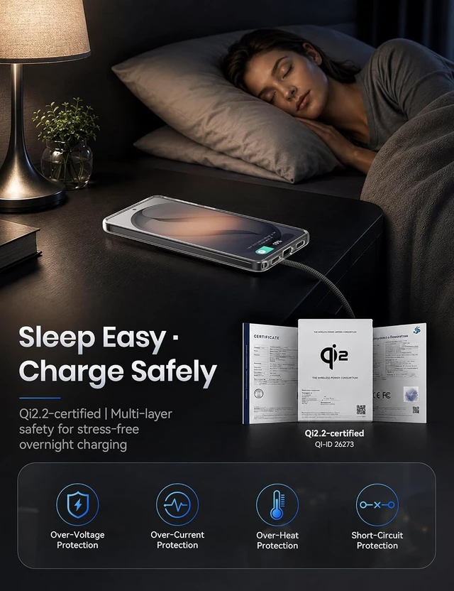 Alt view image 6 of 7 - MagSafe Wireless Charger 6Ft 25W Magnetic Fast Charging Pad for