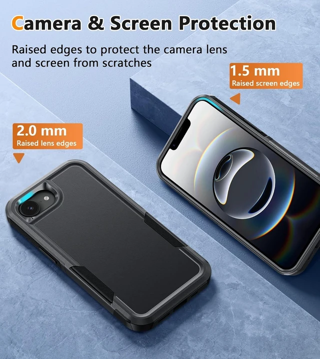 Alt view image 3 of 7 - for iPhone 17e/16e Case with 360 Rotatable Belt-Clip Holster