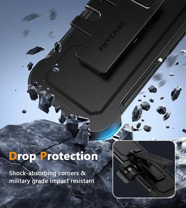 Alt view image 5 of 7 - for iPhone 17e/16e Case with 360 Rotatable Belt-Clip Holster
