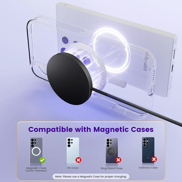 Alt view image 6 of 7 - Wireless Charger for & Android 15W Magnetic Fast Charging Pad