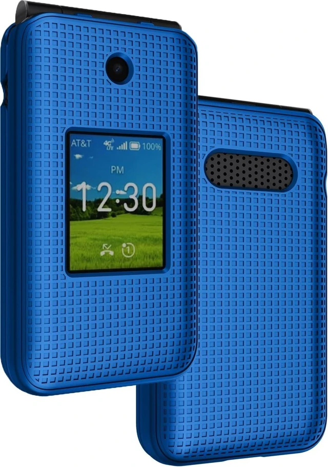Main image of Grid Series for AT&T Cingular Flex 2 Flip Phone Case - Blue