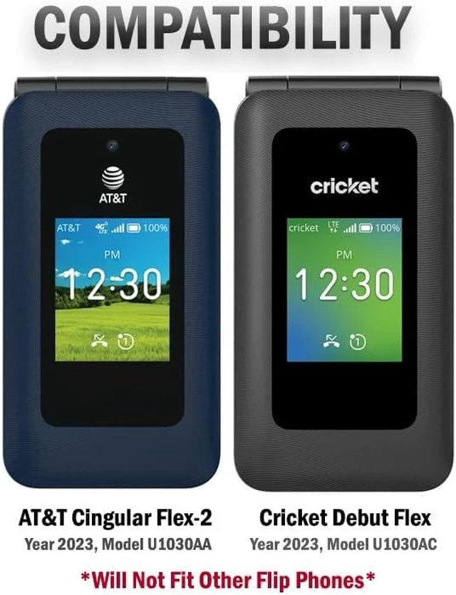 Alt view image 7 of 7 - Grid Series for AT&T Cingular Flex 2 Flip Phone Case - Blue