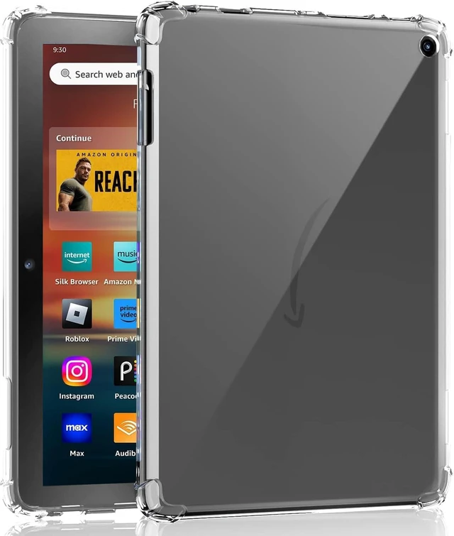 Main image of Clear Case for Fire HD 8 & 8 Plus Tablet 8 (2022/2024 Release) Soft Flexible TPU Back Cover Shell for 8 Plus Tablet Transparent