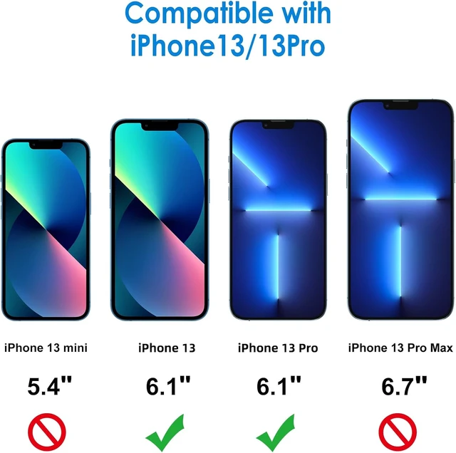 Alt view image 2 of 7 - Privacy Screen Protector for iPhone 13/13 Pro 2-Pack