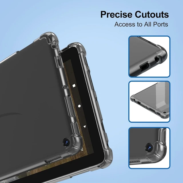 Alt view image 4 of 7 - Clear Case for Fire HD 8 & 8 Plus Tablet 8 (2022/2024 Release) Soft Flexible TPU Back Cover Shell for 8 Plus Tablet Transparent