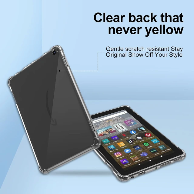Alt view image 5 of 7 - Clear Case for Fire HD 8 & 8 Plus Tablet 8 (2022/2024 Release) Soft Flexible TPU Back Cover Shell for 8 Plus Tablet Transparent