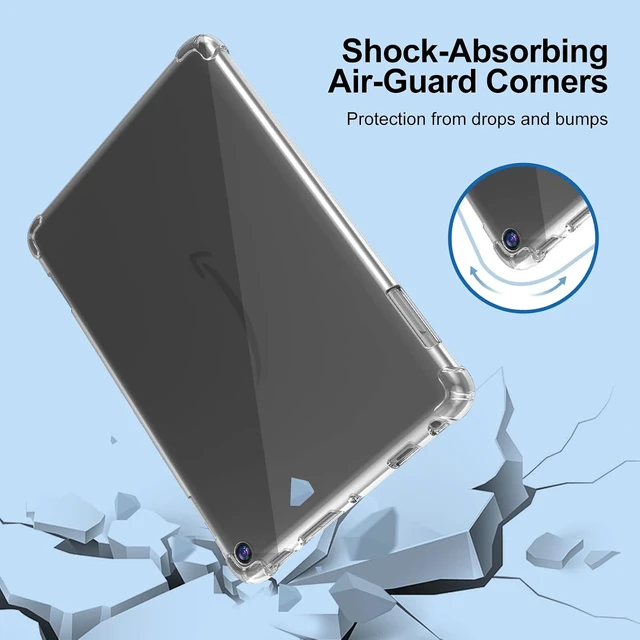 Alt view image 6 of 7 - Clear Case for Fire HD 8 & 8 Plus Tablet 8 (2022/2024 Release) Soft Flexible TPU Back Cover Shell for 8 Plus Tablet Transparent