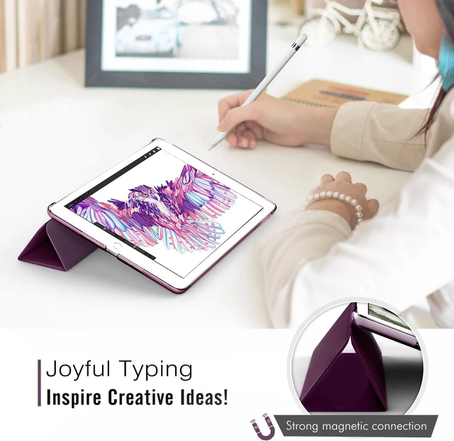 Alt view image 5 of 7 - Smart Case Fit 2018/2017 iPad 9.7 5th / 6th Generation Deep Purple