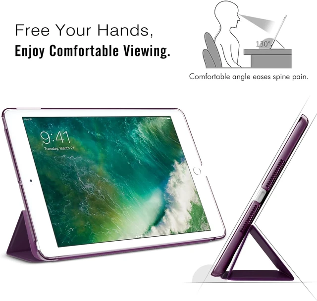 Alt view image 6 of 7 - Smart Case Fit 2018/2017 iPad 9.7 5th / 6th Generation Deep Purple