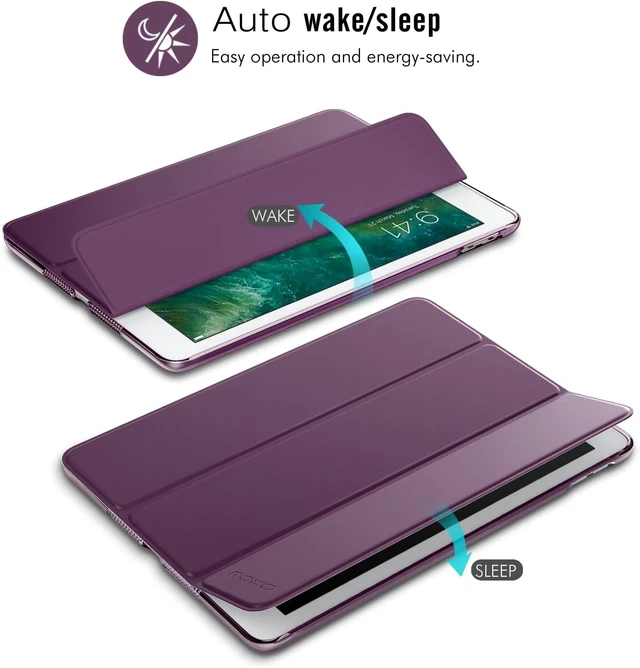 Alt view image 7 of 7 - Smart Case Fit 2018/2017 iPad 9.7 5th / 6th Generation Deep Purple