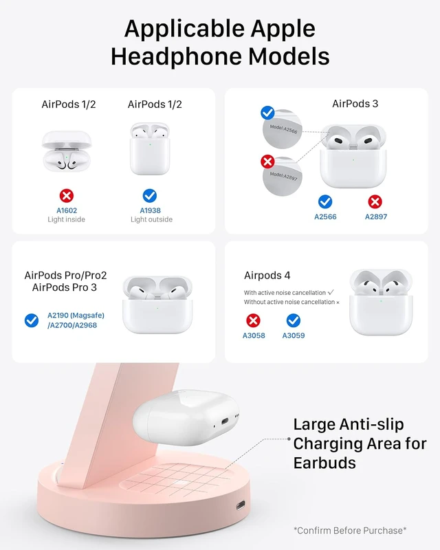 Alt view image 5 of 7 - 3 in 1 Charging Station - Wireless Charger for Multiple Devices