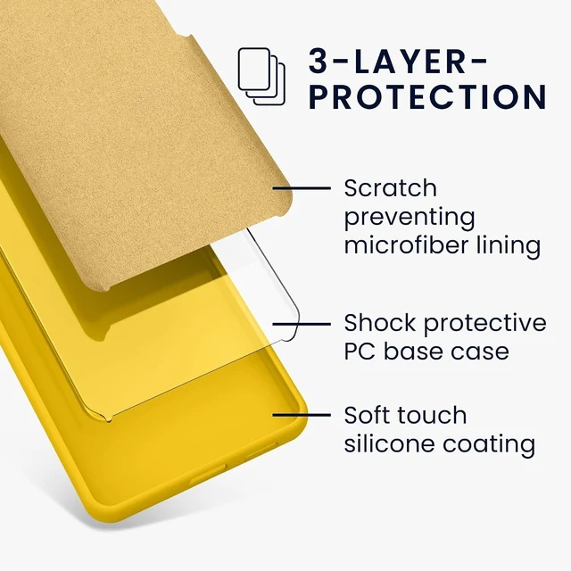 Alt view image 6 of 7 - Case Compatible with Google Pixel 10a Case - TPU Silicone Phone Cover with Soft Finish - Radiant Yellow