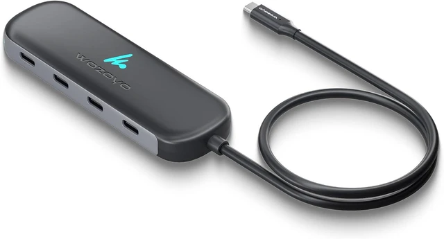 Main image of Type C to 4 in 1 Type C Hub 4XType C 5 Gbps Data Transfer Upto 5Gbps Plug & Play Multiport Type C Hub with 30cm Cable Compatible with MacBook Tablet Smartphones and Type C Devices