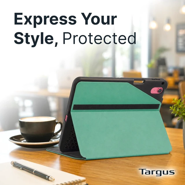Alt view image 6 of 7 - Click-in Rotating Case for iPad A16 11-Inch & iPad 10th Gen 10.9-Inch Military Grade Protective Folio Case with 360 Rotation Stand Pencil Holder & Elastic Closure Green - THZ96505US