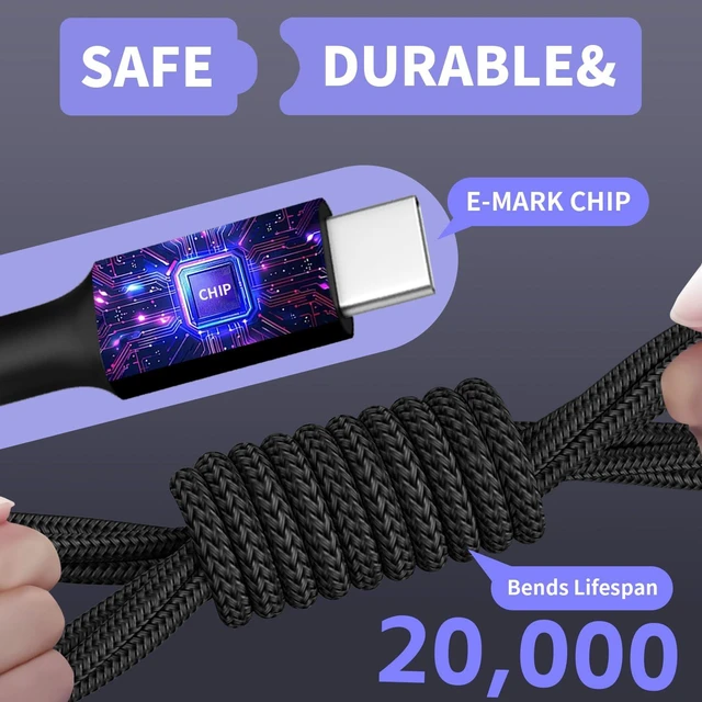 Alt view image 5 of 7 - Dual USB-C 4 in 1 Multi Charging Cable Charging Cords for Multiple Devices