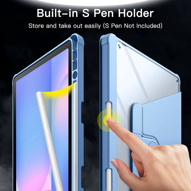 Alt view image 5 of 7 - 360° Rotating Case for Galaxy Tab S10 Lite/S10 FE/S9 FE/S9 Blue