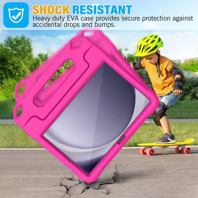 Alt view image 5 of 7 - SUPLIK Kids Case for Galaxy Tab A11 Plus 2025 / A9 Plus 2023 11 inch Tablet Galaxy Tab A11+ / A9+ Case with Screen Protector Durable Shockproof Lightweight Stand Handle Cover for Kids Pink