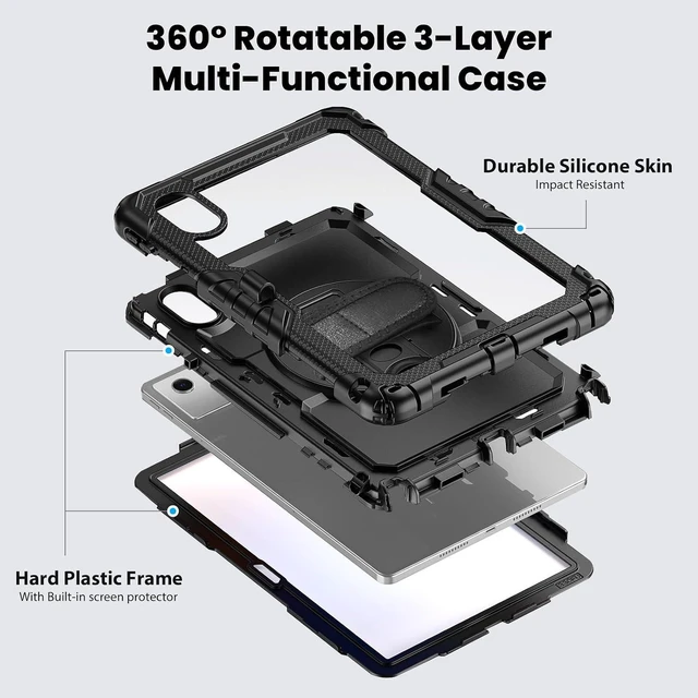 Alt view image 7 of 7 - Protective Case for Idea Tab 11-inch 2025 Black