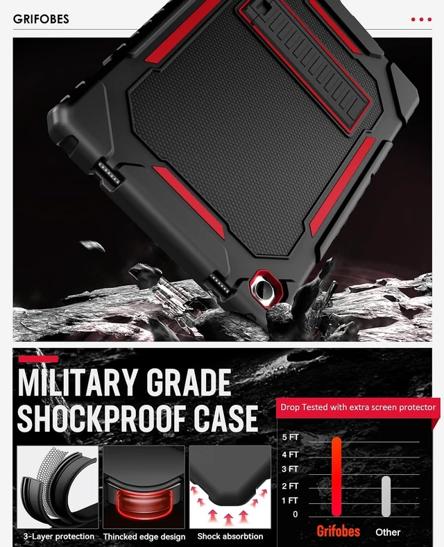Alt view image 3 of 7 - Case for Galaxy Tab A11+/A9+ Plus 11 inch Heavy Duty