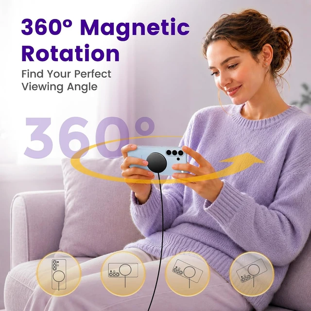 Alt view image 7 of 7 - Wireless Charger for & Android 15W Magnetic Fast Charging Pad