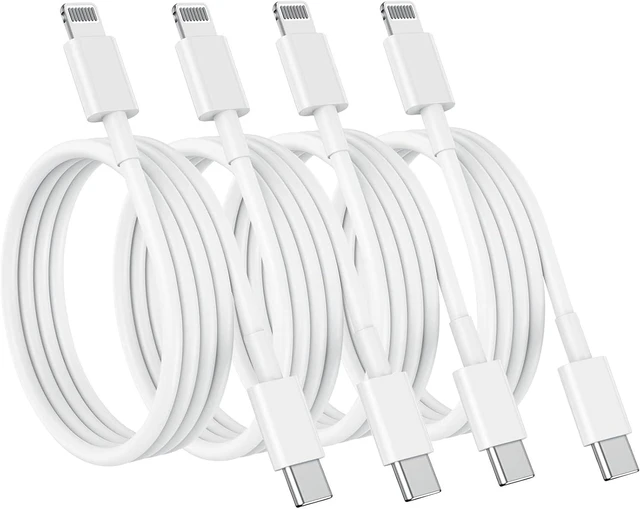 Main image of USB C to Lightning Cable (4pack 6ft) MFi Certified iPhone Fast Charger 2m Power Delivery Original Type C Charging Cord for iPhone 13/12/11 Pro/11/XS MAX/XR/8/7/6s Plus iPad (White)
