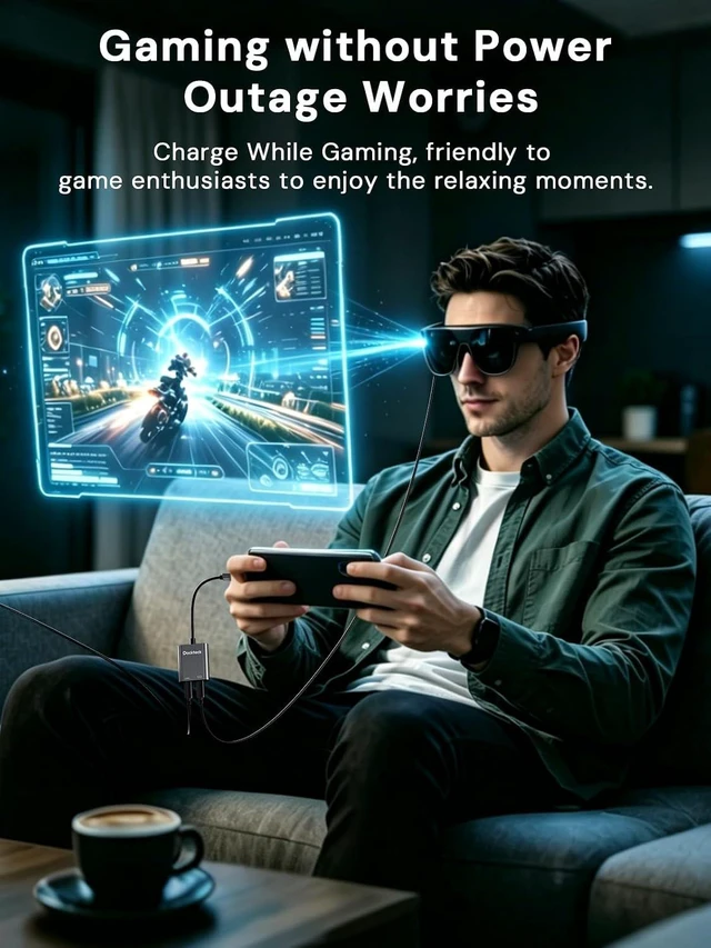 Alt view image 6 of 7 - 100W USB-C to AR Glasses Charging Hub for Xreal VITURE RayNeo