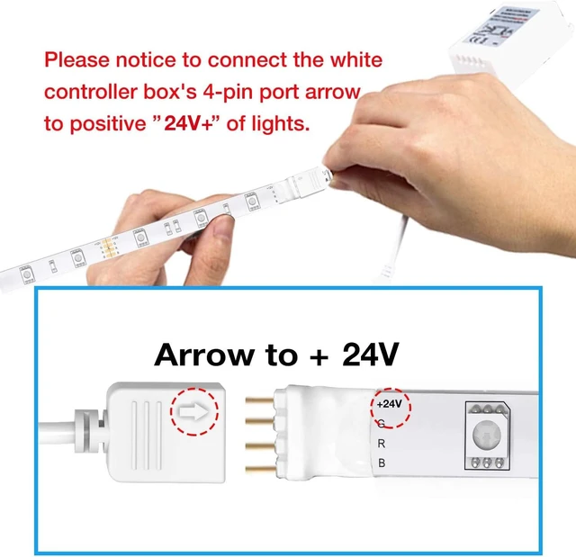 Alt view image 4 of 7 - Led Strip Lights 32.8 ft RGB Color Changing Lights Strip for Bedroom Desk Home Decoration with Remote and Power Supply
