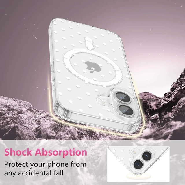 Alt view image 5 of 7 - Cute Polka Dot Case for iPhone 17 6.3 White Dot